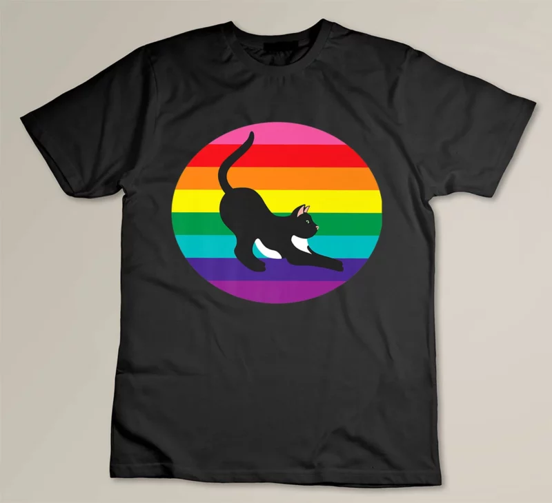 Black Funny Cat Owner Kitty Stretching Humor Pose Yoga Lovers Gift Premium