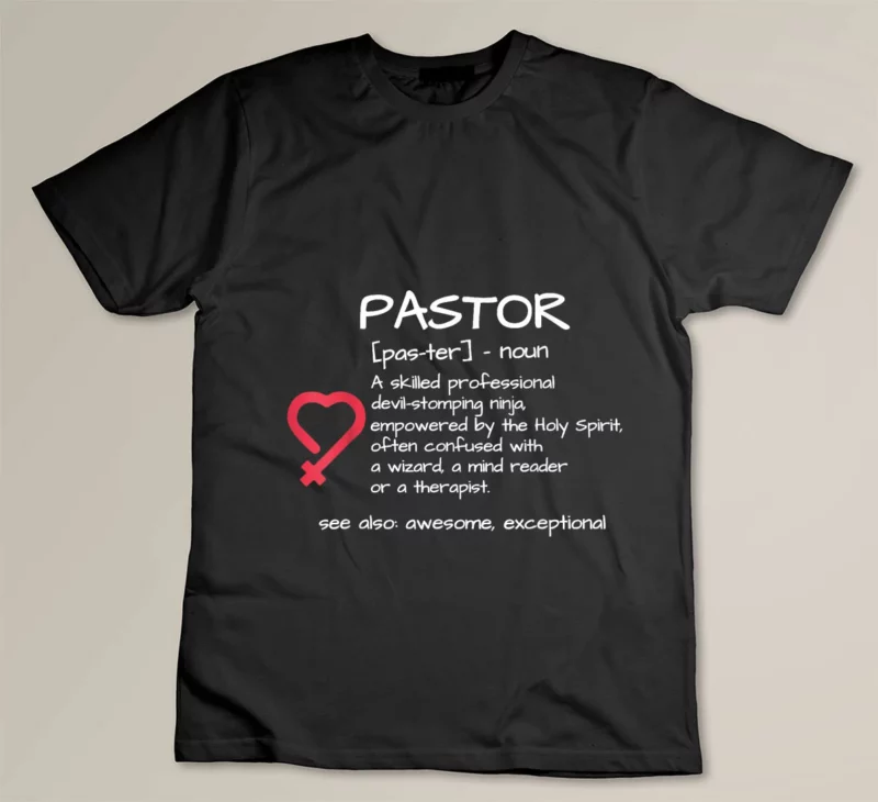 Black Funny Pastor Definition T shirt Religious Gift