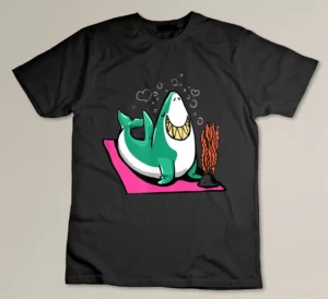 Funny Shark Yoga Artwork For A Shark _ Yoga Lover T-shirt