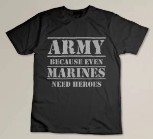 Funny US Army Heroes Gift Soldier USA Military Tee T-shirt