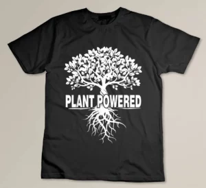 Funny Vegan Yoga Gifts Yoga Lover Vegetarian Plant Powered T-shirt