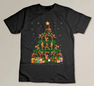 Funny Xmas Outfit for Yoga Lovers Ugly Christmas Sweater T-shirt