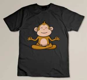 Funny Yoga Monkey Meditating Zen for Yoga Lovers Premium T-shirt