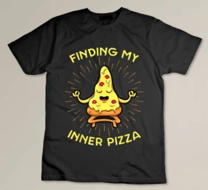 Funny Yoga Pizza MeditationFood Lover Women Men Humor Gifts T-shirt