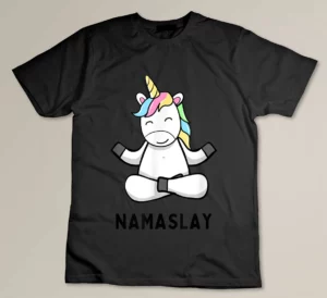 Funny Yoga Unicorn Namaslay Zen Joke Pun Yoga Lovers T-shirt