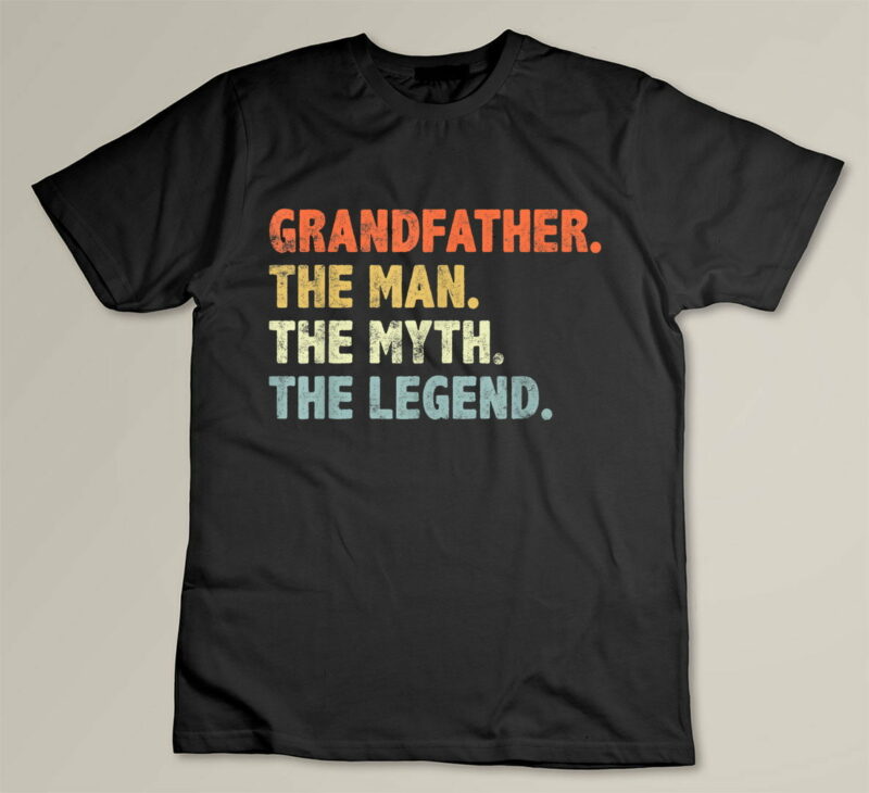Black Grandfather The Man Myth Legend Fathers Day funny grandpa