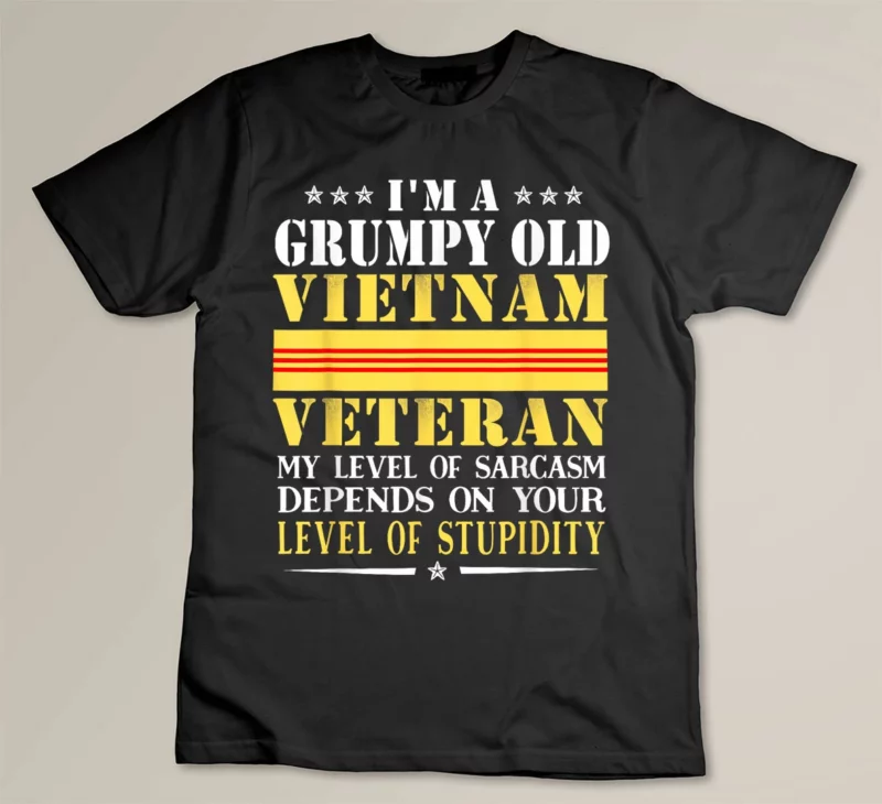 Black Grumpy Old Vietnam Veteran Men