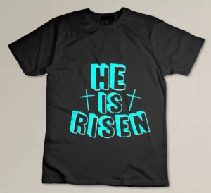 He Is Risen Cute Easter Cross Jesus Is Alive Church Shirt T-shirt