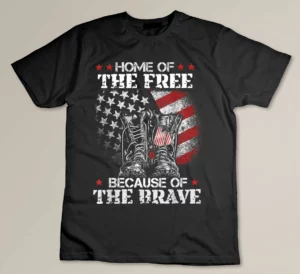 Honor the Fallen Veteran Themed Military Support Memorial T-shirt