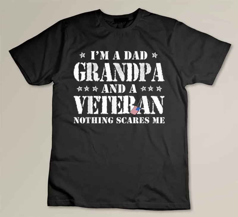 Black I m A Dad Grandpa Veteran Father s Day Men
