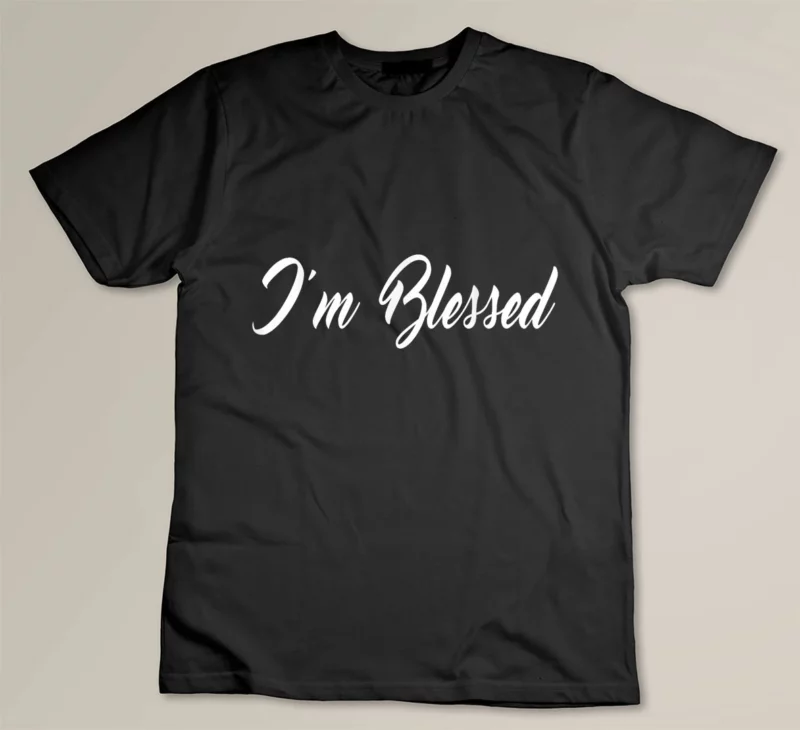 Black Inspirational Im Blessed Christian T shirt