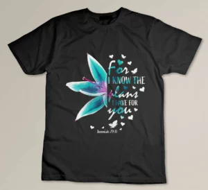 Jeremiah 29-11 Christian Bible Verse Gifts Religious Faith T-shirt