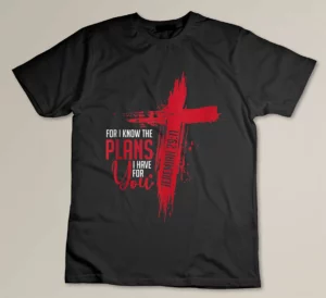 Jeremiah 29-11 Christian Religious Bible Verse Cross T-shirt