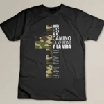 Jesus Christian Spanish Gifts Men Religious Verse Camo Cross T-shirt