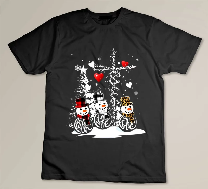 Black Jesus Christmas Season Faith Love Snowman Christian