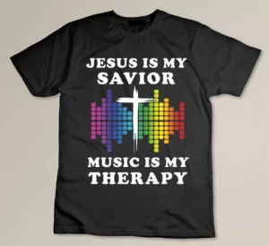 Jesus Is My Savior Music Is My Therapy DJ Faith God Premium T-shirt