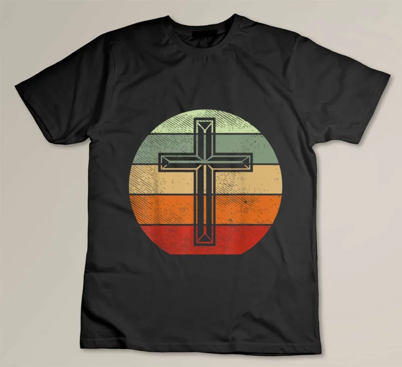 Black Jesus Retro Cross Christ God Faith Religious Christian Gift