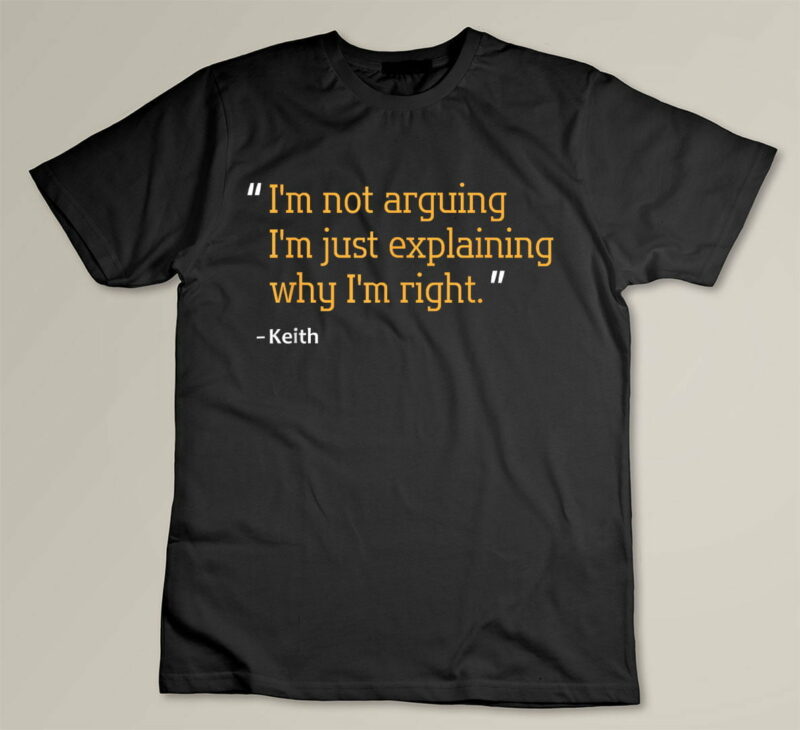 Black KEITH Gift Quote Funny Birthday Personalized Name Idea