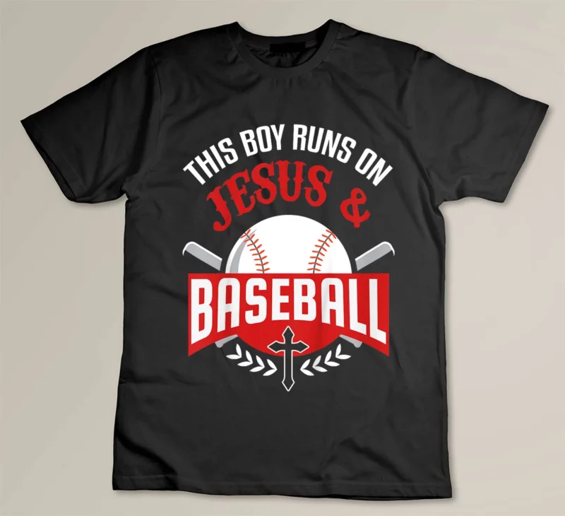 Black Kids Jesus Baseball Shirt Christian Religious Player Boys Gift