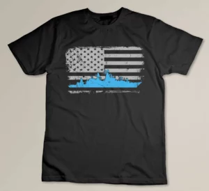 Kids Military Battleship American Flag Shirt for Kids T-shirt