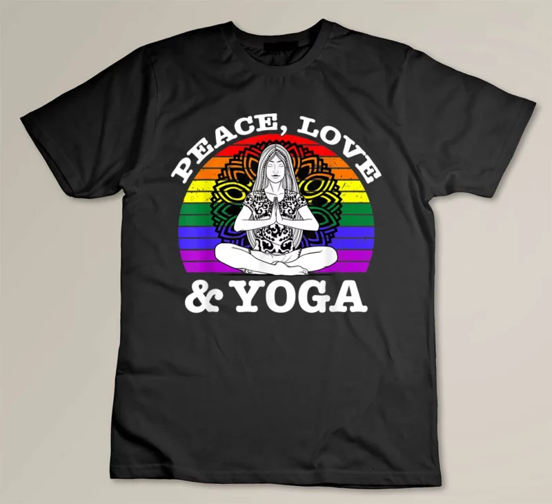 Black LGBT Pride Yoga Shirt for Yoga lovers