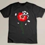 Lest We Forget Red Poppy Flower Soldier Veteran Memorial Day T-shirt