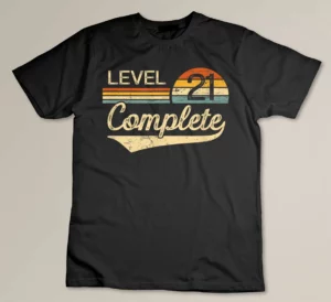 Level 21 Complete Vintage 21st Wedding Anniversary T-shirt