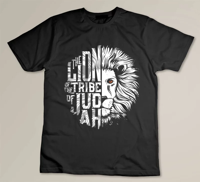 Black Lion of Tribe of Judah Religious Graphic Christian Worship Premium