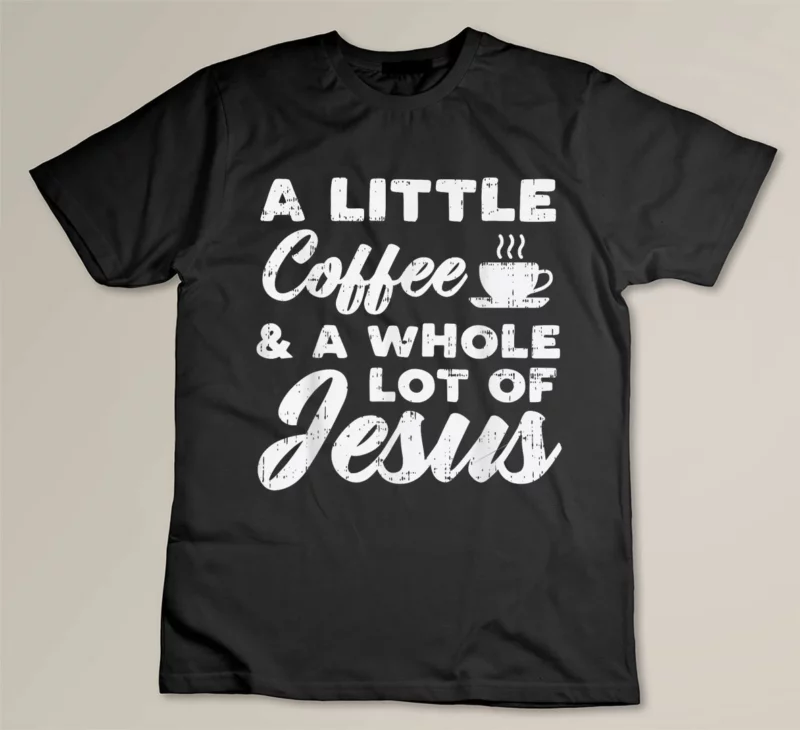 Black Little Coffee Jesus God Christ Religious Christian Gift