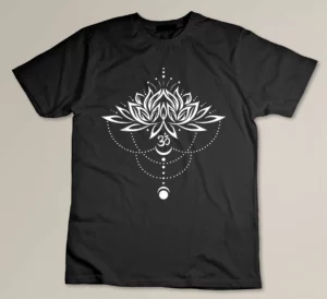 Lotus Flower Om Symbol Gift Idea for Yoga Meditation Lovers T-shirt