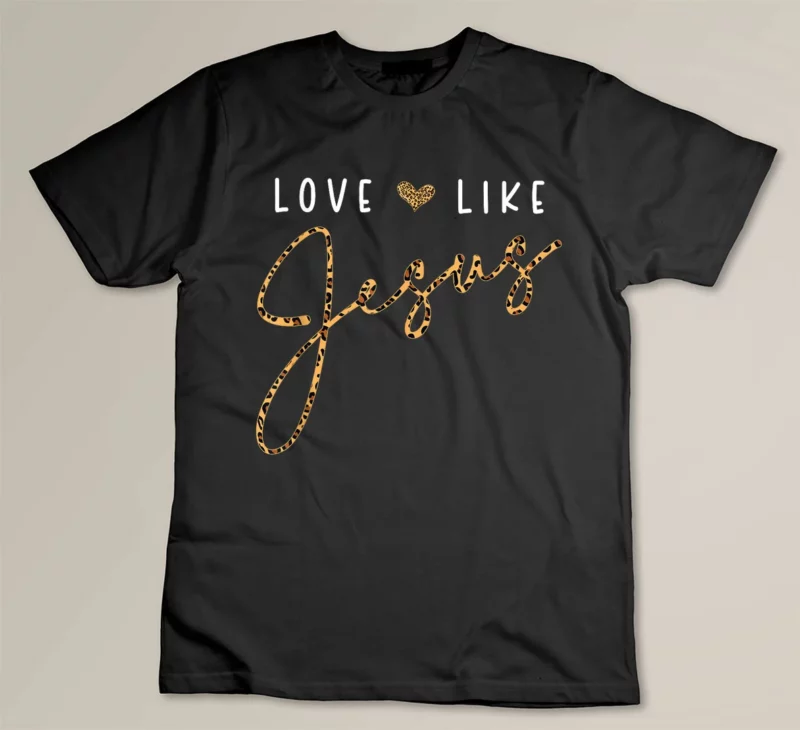 Black Love Like Jesus Leopard Heart Christian Faith Believer