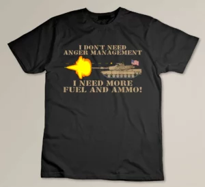 M1 Abrams Tank Funny Patriotic American Tanker Flag T-shirt