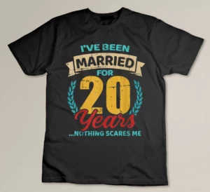 Married for 20 years 20th wedding anniversary Custom T-shirt