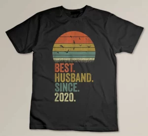 Men 2nd Wedding Anniversary Shirt, Best Husband Since 2020 Custom T-shirt