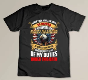 Mens A Solemn Oath To Defend The Constitution - Veteran Gift T-shirt