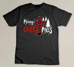 Merry Christmas Christians Buffalo Plaid T-shirt