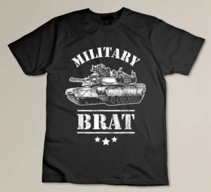 Military Brat - M1A2 Abrams Army Tank T-shirt