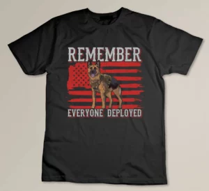 Military Dog Service RED Friday Remember Everyone Deployed T-shirt