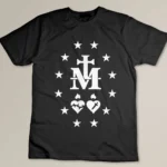 Miraculous Medal Catholic Virgin Mary Sacred Heart T-shirt