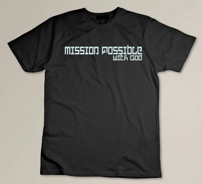 Black Mission Possible with God Religious wear