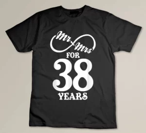 Mr. & Mrs. For 38 Years 38th Wedding Anniversary Matching