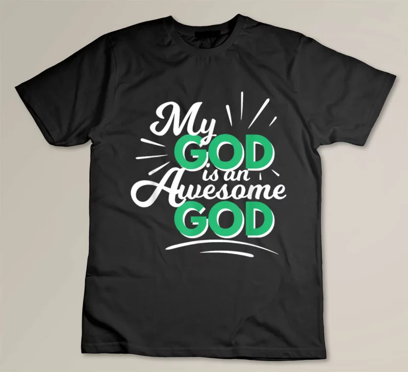 Black My God is an Awesome God Christian Faith Motivational Gift