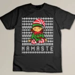 Namaste Elf Christmas Tshirt Yoga Christmas Gifts Lover T-shirt