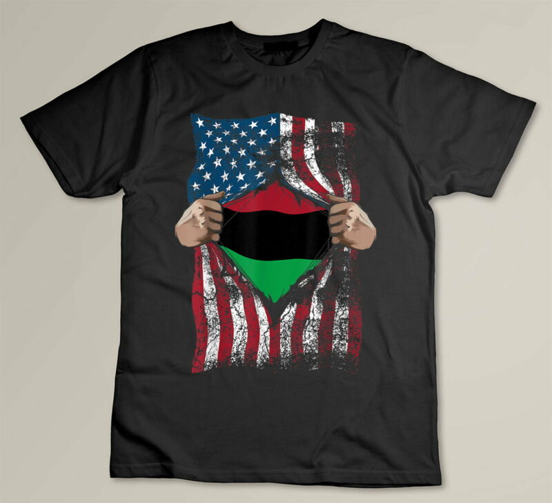 Black Pan African Unia Flag Shirt Loyal Afro Americans USA Gift