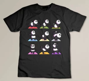 Panda Yoga Shirt Women Panda Lover Gift Girls Meditation T-shirt