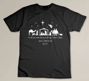 Ph Christian Bible Costume Christmas Nativity Luke 2-11 T-shirt
