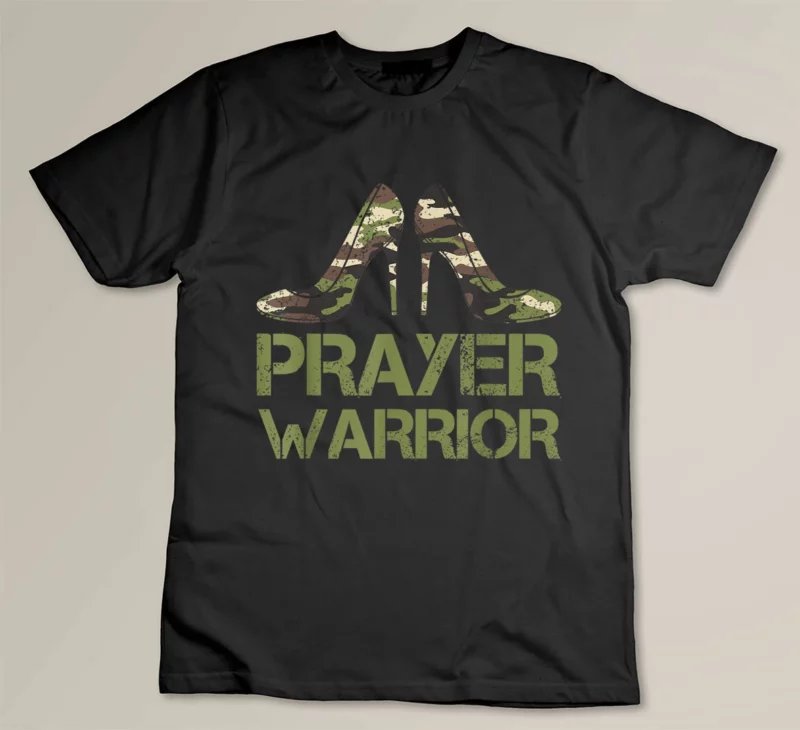 Black Prayer Warrior Women Camo Faith God Jesus Christian