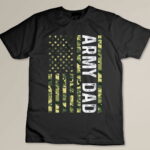 Proud Army Dad United States USA Flag For Father_s Day T-shirt