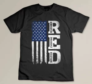 RED Friday, Remember Everyone Deployed US Flag Army Vintage T-shirt