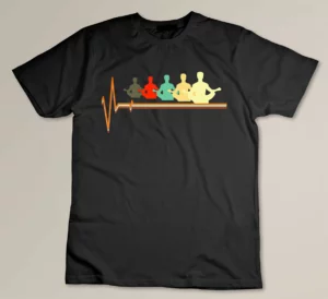 Retro Yoga Heartbeat Vintage Style Yoga Lover Premium T-shirt